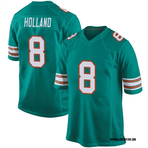 Men's Nike Jevon Holland Aqua Miami Dolphins Game Player Jersey Size: 3XL