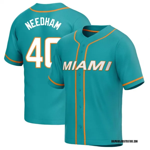 Men's Nike Nik Needham Aqua Miami Dolphins Game Jersey 