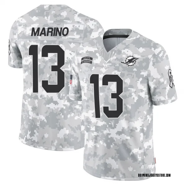 Youth Dan Marino Miami Dolphins Limited Arctic Camo 2024 Salute to Service Jersey